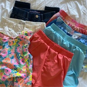 7 Piece Lot Girls 7/8 Medium Clothes Shorts Pants Swim Suit Zara All In Motion